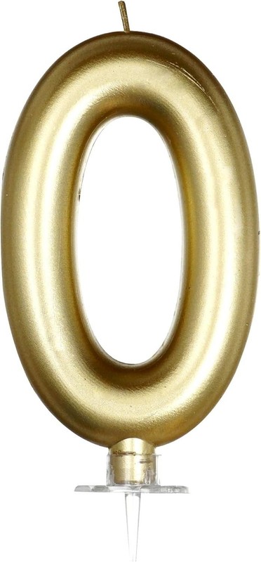 Gold Birthday Number 0 Candle, Gold Birthday Decorations, Candles for Cake…