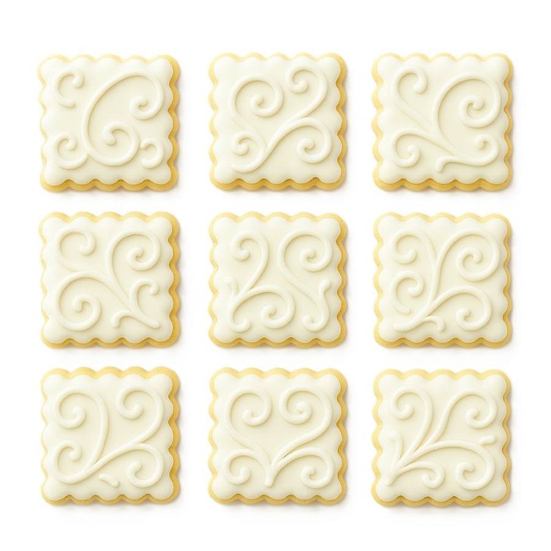1 Dozen 12 Mini Fluted Square 1.5'' Cookie Cutters Wedding Favors Party Gifts Me gallery