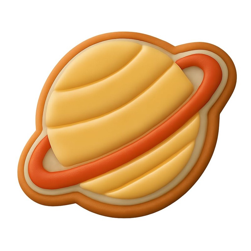 Gas Giant Planets Cookie Cutter & Stamp, Fondant & Clay - 4x3.3 gallery