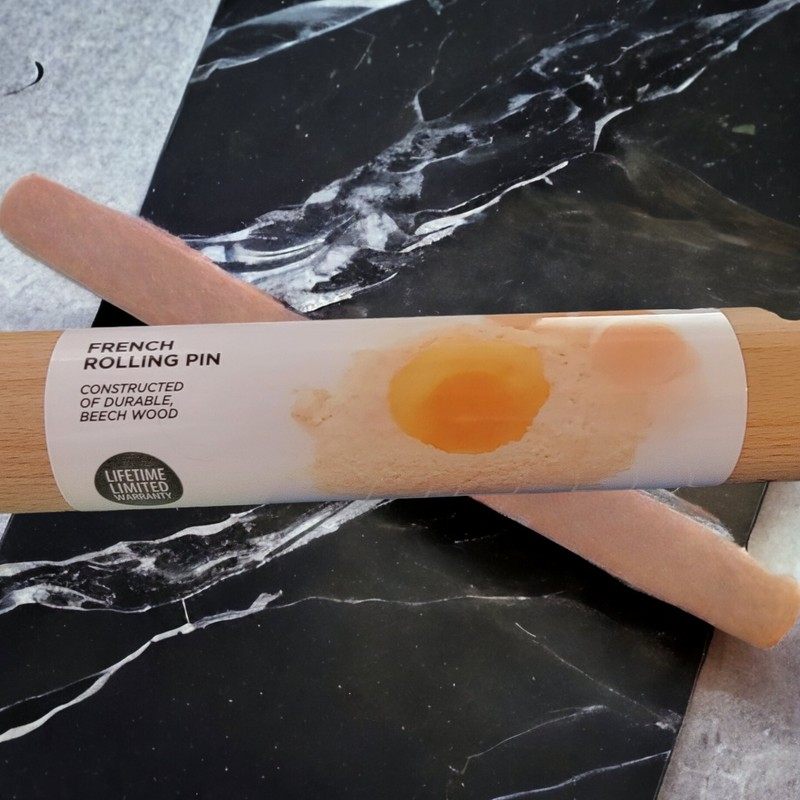 Farberware French Beech Wood Rolling Pin, 18 inch, Natural new T03 gallery