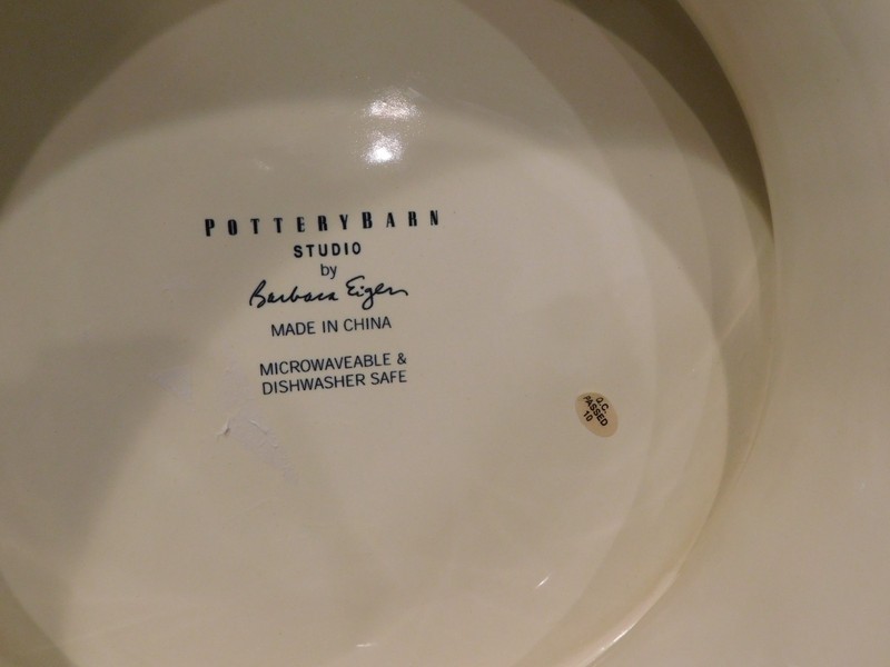 Rare Pottery Barn Large 13 iinch Pedestal Cake Stand Studio Cream Barbara Eigen gallery