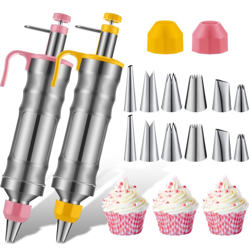 2 Sets Icing Decoration Set Dessert Decorating Decorator Cake Decorating Tool…