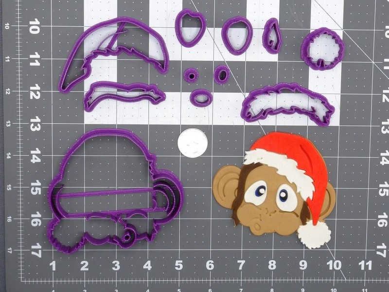 Christmas – Monkey Head 266-E344 Cookie Cutter Set