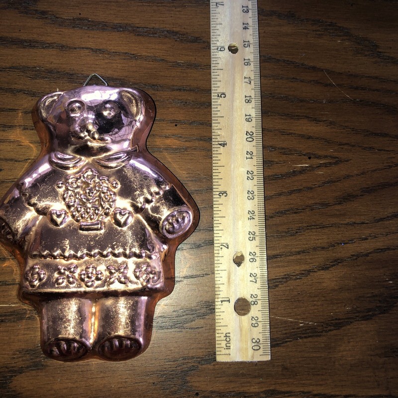 The Cook's Bazaar Made In Korea Teddy Bear Copper Plated Metal Ornament gallery