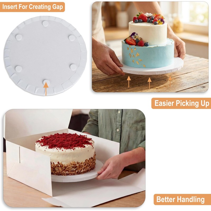 BOARDS+ Cake Drums 10 & 12 Inch (2 Sizes, 14 Pack Total) | 1/2" Thick CakeBoa... gallery