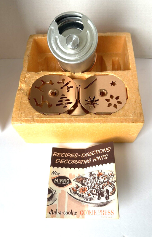 Vintage MIRRO dial-a-cookie Kit Cooky PRESS NOS NEW IN BOX M-0357-22 gallery