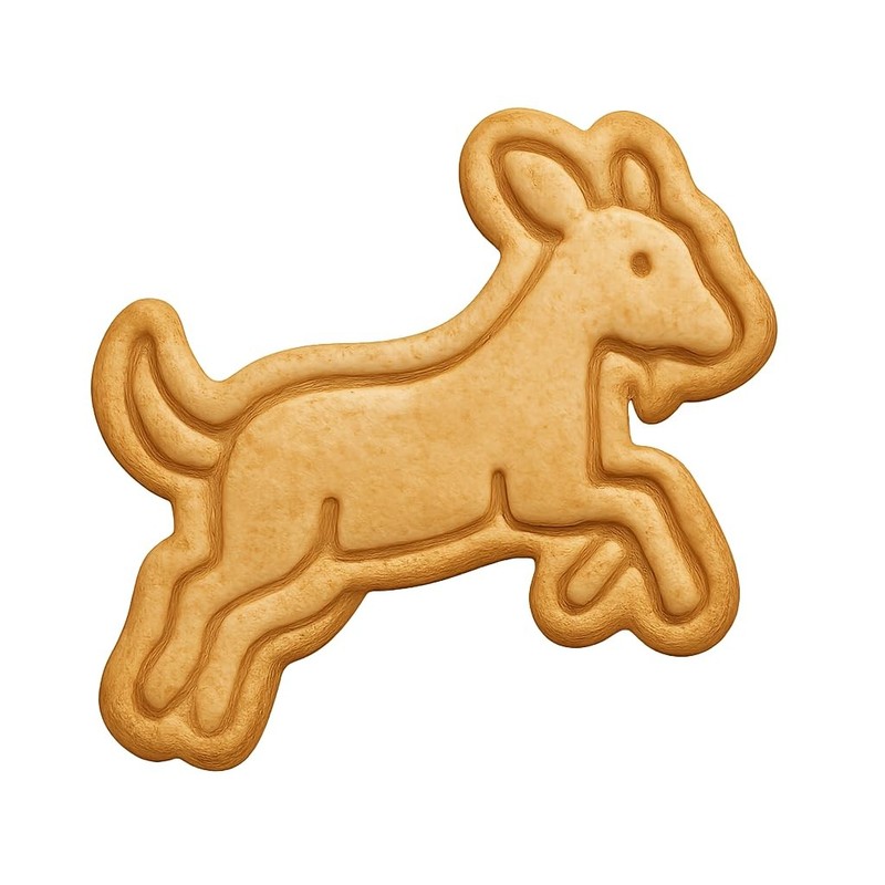 Jumping Pygmy Goat Cookie Cutter & Stamp, Fondant & Clay – 4×3