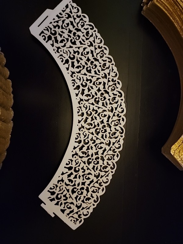 51 pcs Cupcake Wrappers Filigree Vine Lace Cup Wrap Liners Gold Valentines Day gallery