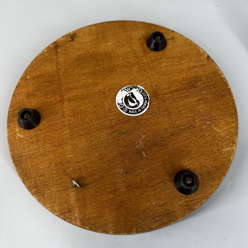 Vintage Goodwood Teak Wood Plate Covered Glass Dome Cake Cupcake Cheese Tray gallery