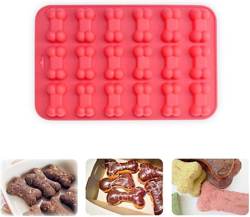 Versatile Puppy Paw & Bone Silicone Molds - Safe for Oven, Freezer & Dishwasher gallery