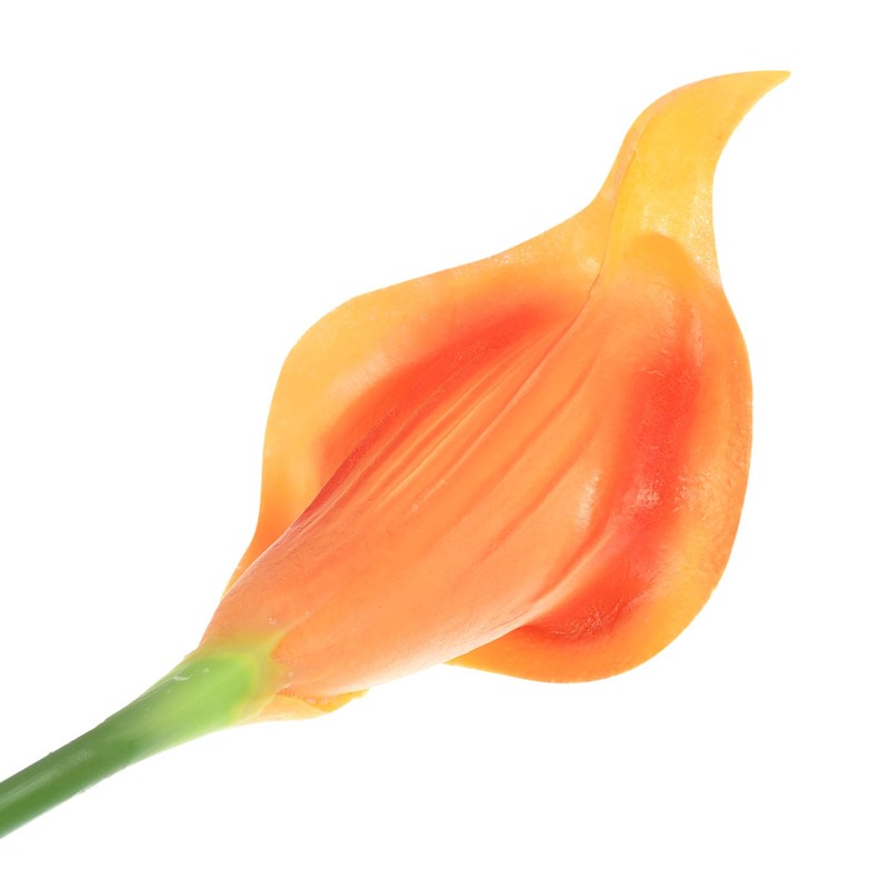 10Pcs 13" Artificial Calla Lily Flowers Floral Bouquet Decor, Orange Red gallery