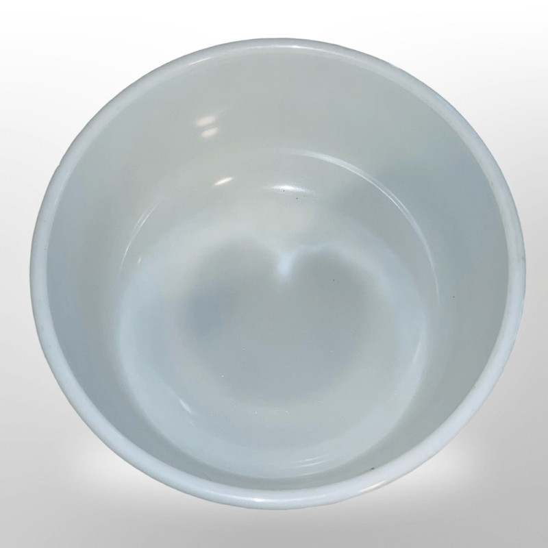 Vintage Pyrex General Mills White Ribbed Milk Glass Farmhouse Mixing Bowl 9" gallery
