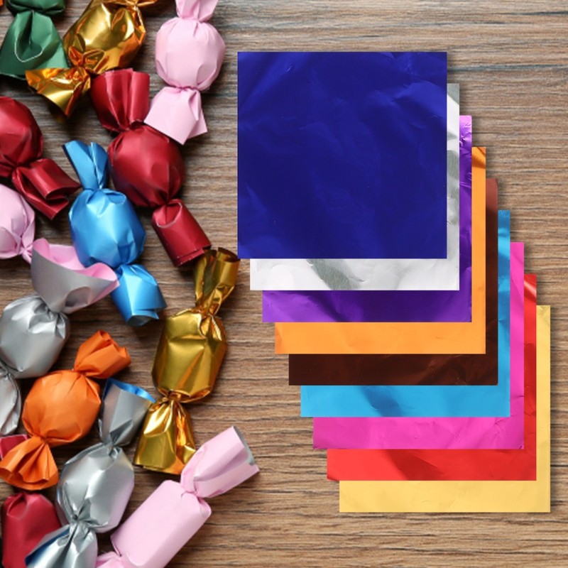 200 Pcs Mixed Color Candy Wrapping Foil Paper Aluminum Sheets gallery