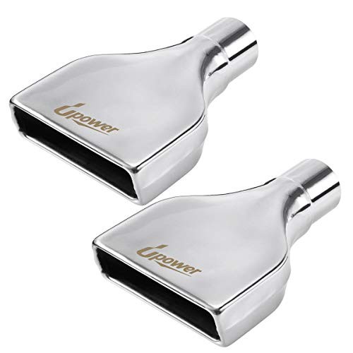 Pack of 2 Exhaust Tip 2.25" Inlet 2" x 6" Outlet 10" Long Rolled Rectangle gallery