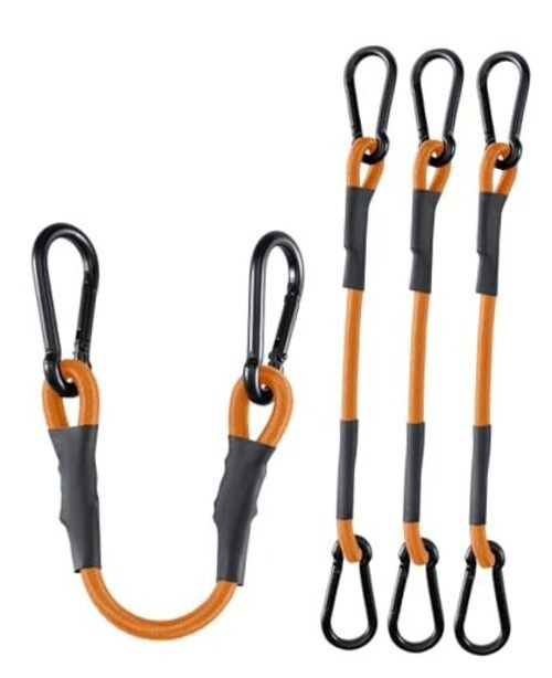 8 Pack 72 Inch Heavy Duty Bungee Cords with Carabiner Hooks, 190 lbs Max gallery