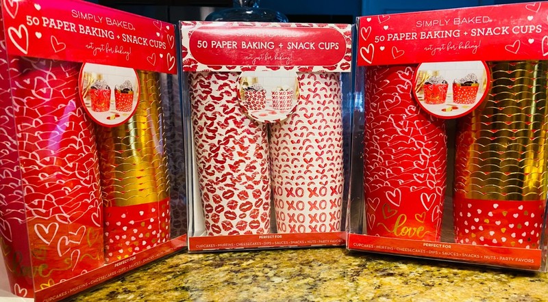 3 Boxes of Valentine Kisses Bake Liners For Cupcakes, Candy, Treats, Party Favor
