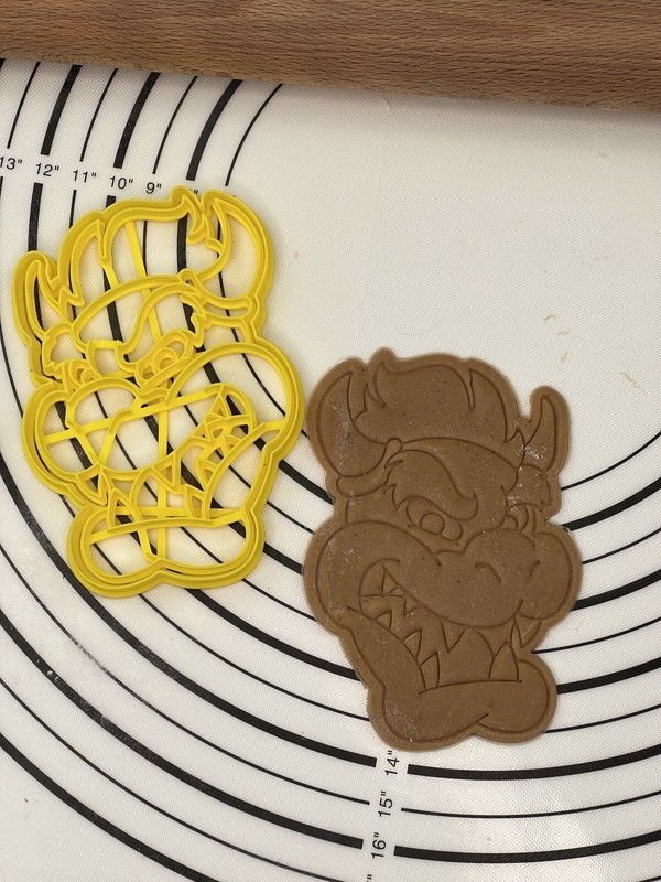 The Super Mario Bowser Cookie Cutter & Mold Produced by 3D Kitchen Art