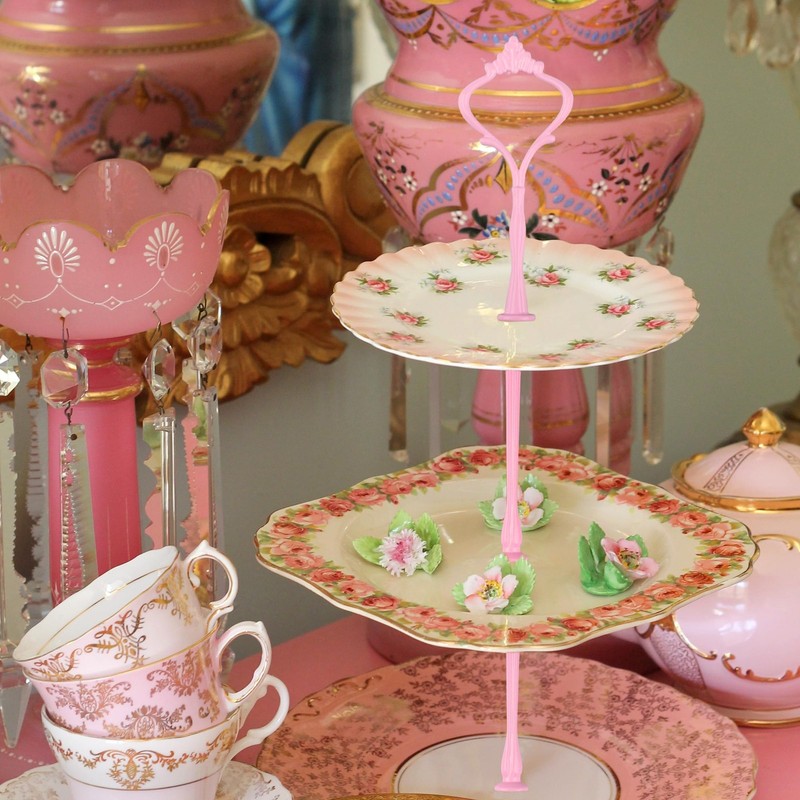 3 Tier Tiered Plate Hardware Kits Fruit Cake Plate Handle Fitting Hardware Ro... gallery