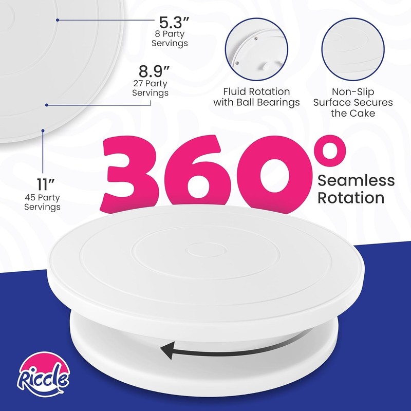 Versatile 88-Piece Cake Decorating Kit: Turntable, Tips & Spatulas Included gallery
