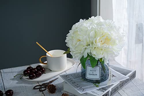 Artificial Peony and Glass vase Decoration, Ins Style Artificial Flower White gallery