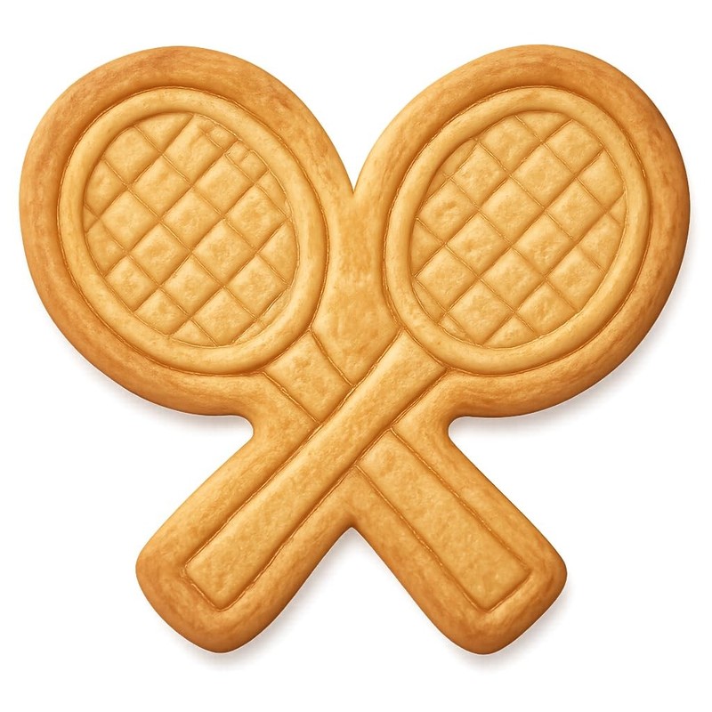 Crossed Tennis Rackets Cookie Cutter & Stamp, Fondant & Clay – 4×3