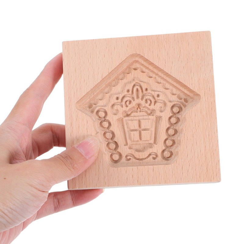 Carved Wooden Cookie Mold Christmas DIY Cutter Embossing Cookies gallery