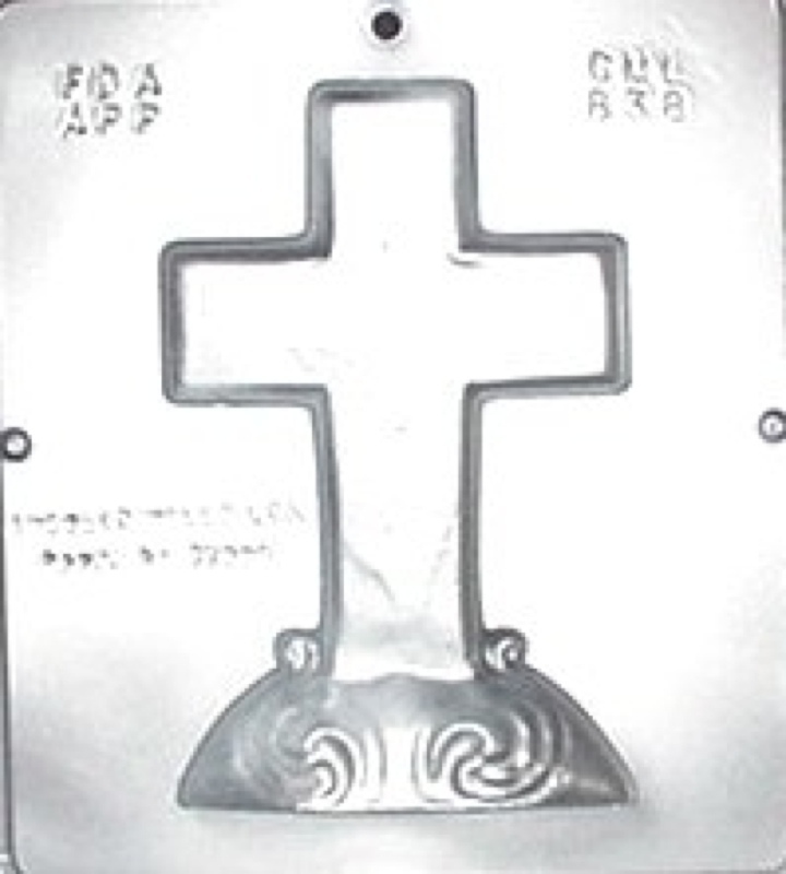Cross on Base Chocolate Candy Mold Religious 838 NEW gallery