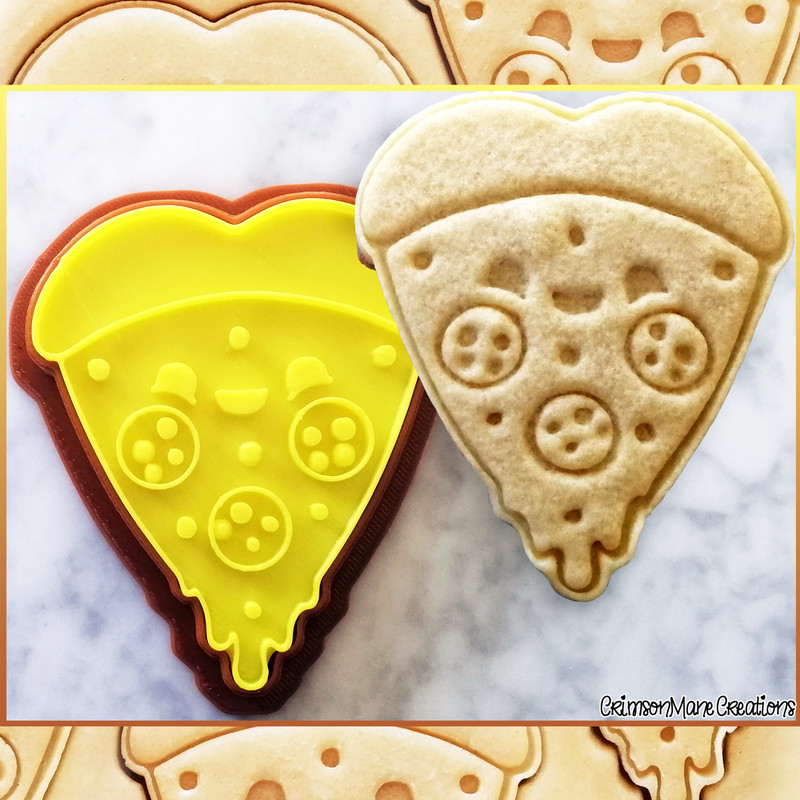 Pizza Cookie Cutter Cute Food Biscuit Baking Supply Fondant Tool Ceramic Stamp