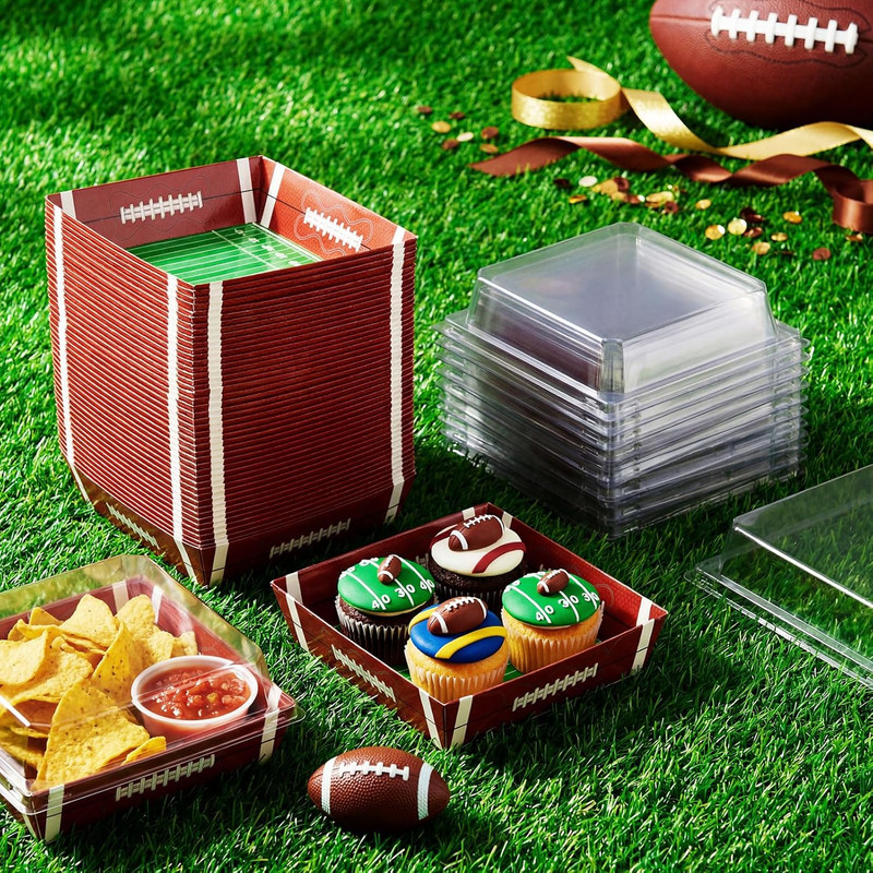 50 Pack Charcuterie Boxes with Clear Lids, Disposable Bakery Treat Boxes for Coo gallery