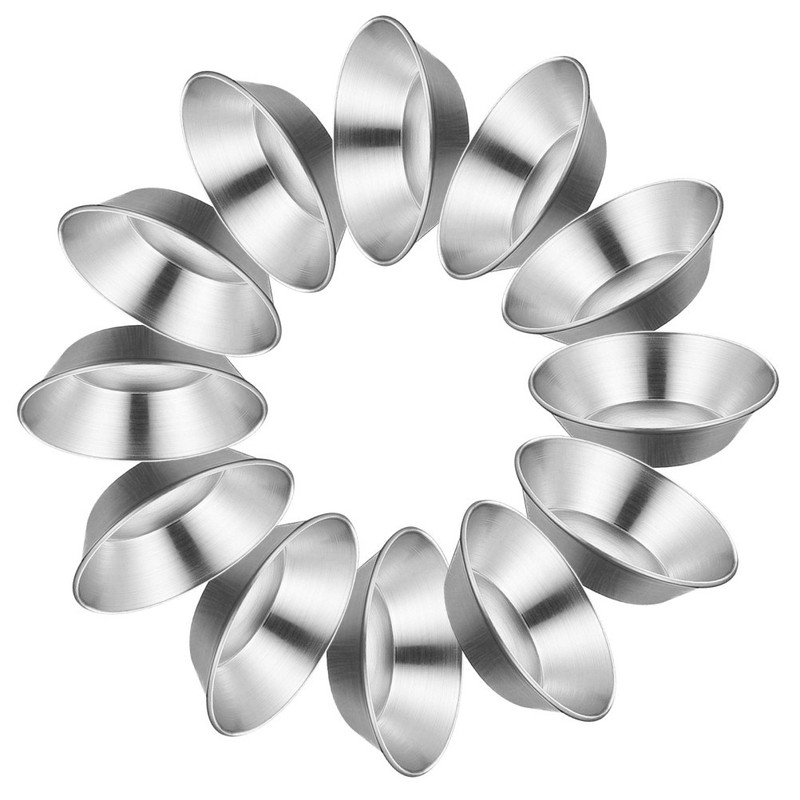 12 Pcs Egg Tart Mold Pastry Baking Pan Non Stick Oven Cake Mold for Party gallery