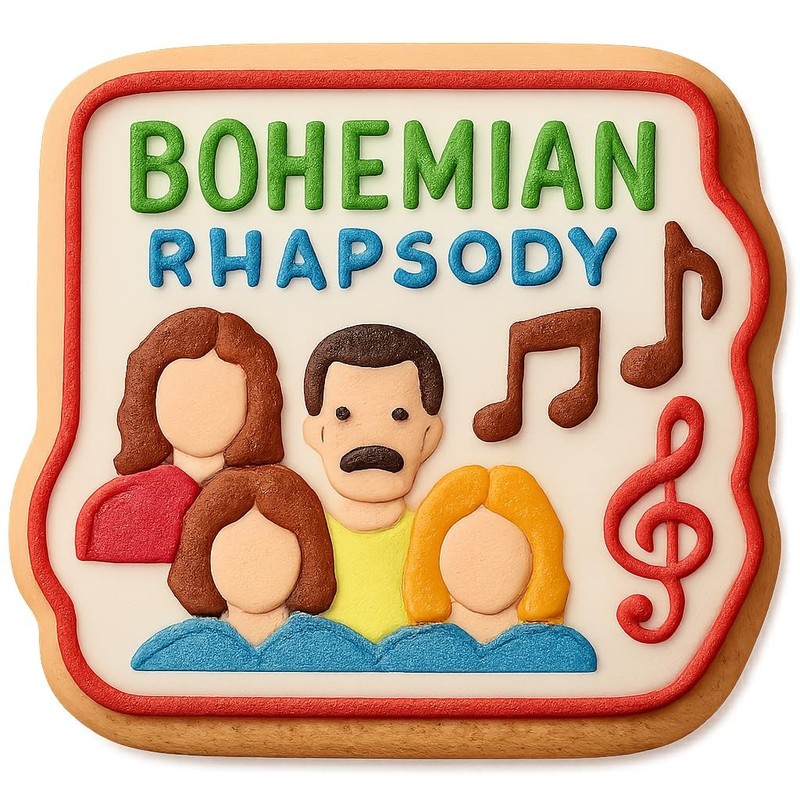 Bohemian Rhapsody Cookie Cutter & Stamp, Fondant & Clay - 4x3.8 gallery