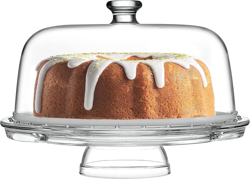 Portable Elegant Glass Cake Stand with Dome - Ideal for Events and Entertaining gallery