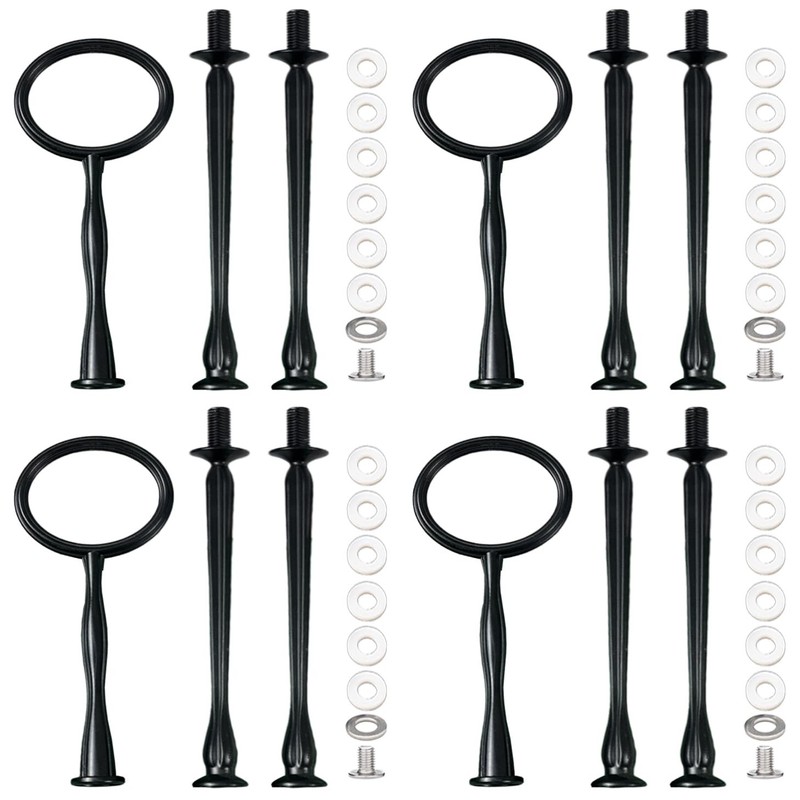 4 Sets 15’’ 3-Tier Cake Tray Stand Handle, Multi-tier Metal Dessert Fruit Cen…