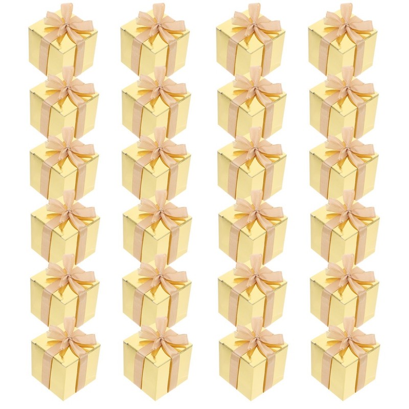 50 Pcs Candy Packaging Box Paper Present Gold Treat Boxes Chocolate Case gallery