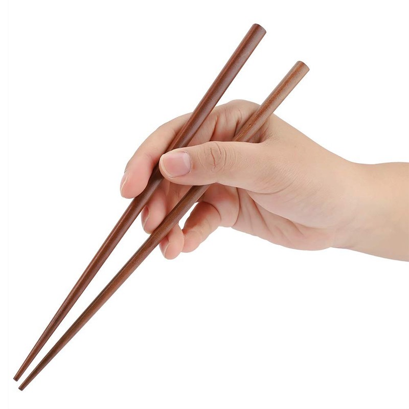 Walnut Wooden Chopsticks Reusable Storage Case Portable Classic Dinnerware Set gallery