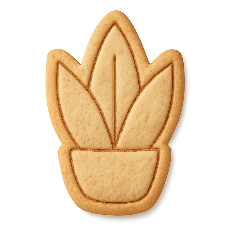 Sansevieria Spear Cookie Cutter & Stamp, Fondant & Clay – 4×2.8