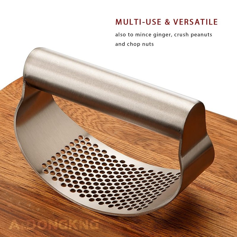 Garlic Press Rocker, Bottle Opener, Stainless Steel 4.3*2*2.7 inches, Silver gallery