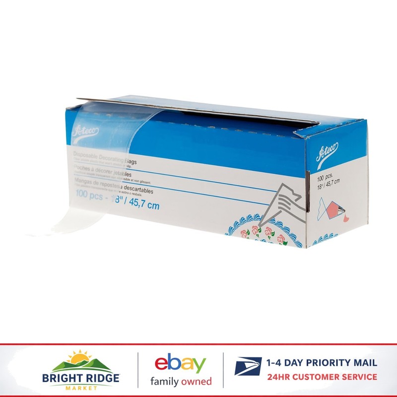 Convenient 100 Count Disposable Decorating Bags, 18-Inch for All Baking Needs