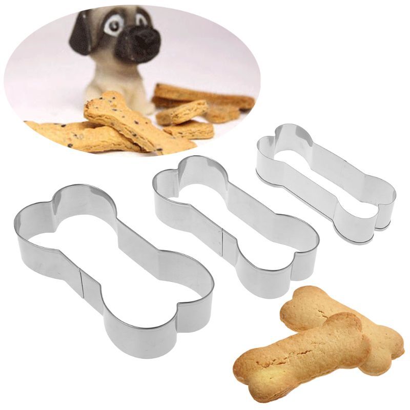 3pcs/set Dog Bone Shaped Cookie Cutter Mold Stainless Steel Pastry Biscuit Cake gallery