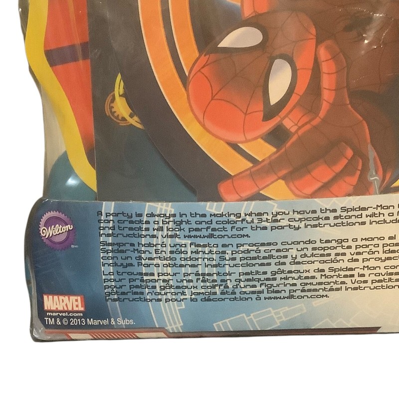 Marvel Spider-Man 3-Tier Cupcake Stand Holds 24 Cupcakes 11.75" W X 15.5" H NEW gallery