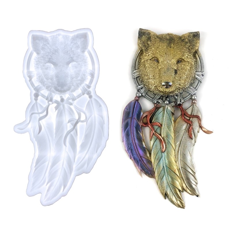 Foxes Windbell Dreamcatcher Silicone Mold for Home Decor DIY Gift Resin Mold gallery