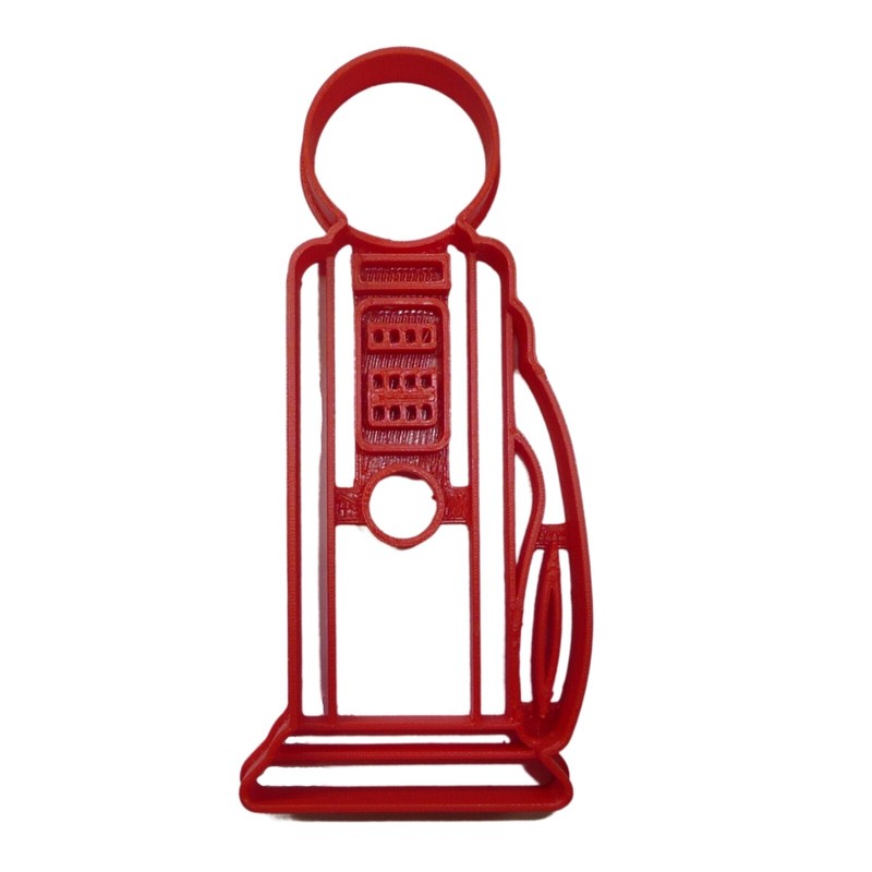 VINTAGE GAS PUMP SHAPE ANTIQUE VEHICLE THEME DETAILED COOKIE CUTTER USA PR5040