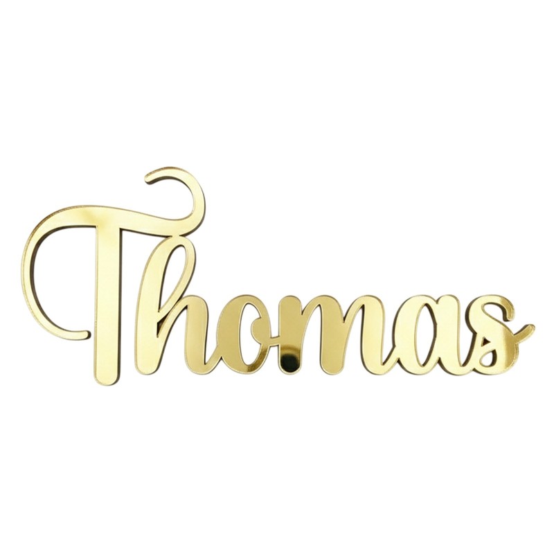 Personalised Cake Name & Word Charm Acrylic 3mm Thick Classy Decor gallery