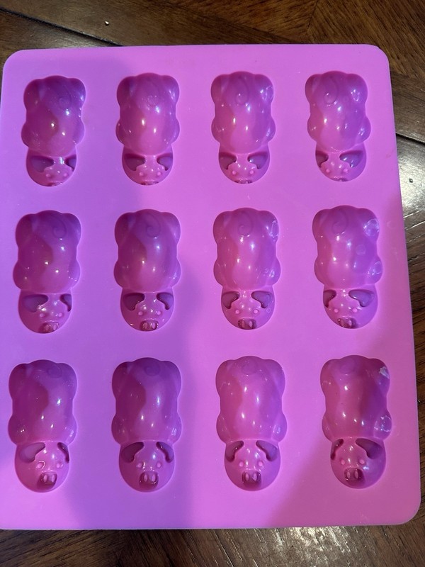 Piggy Pop Pink 12 Little Pink Pigs in a Blanket Silicone Baking Jello Ice Mold gallery