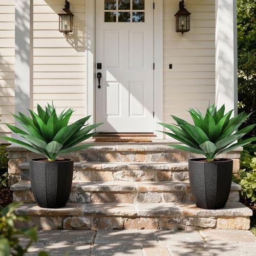 Fake Plants, 2 Pcs 28" Agave Artificial Plants Outdoor UV 28 Inches Green-1 gallery