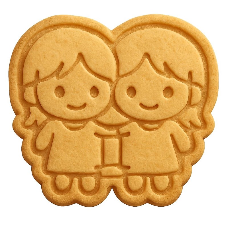 Abstract Gemini Symbol Twins Cookie Cutter & Stamp, Fondant & Clay – 4×3.7″ Crea