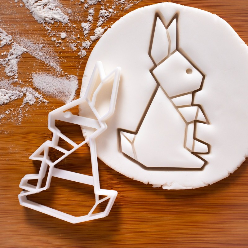 Origami Rabbit Cookie Cutter – cute bunny Easter day baby shower Pascha egg hunt