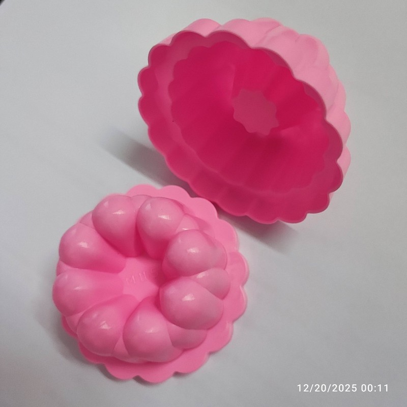 Puto Flower Pink Color Twister Jelly Dessert Reusable Mold 12pcs Per Pack
