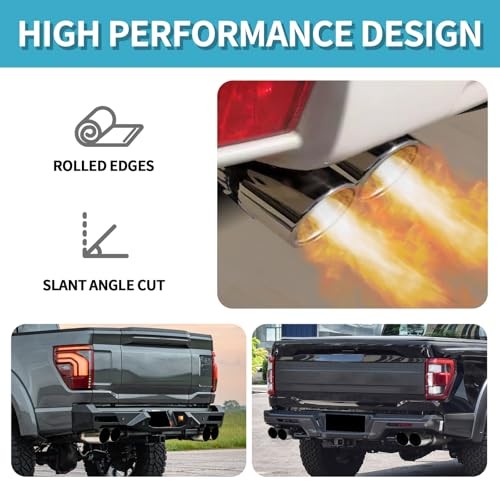 2.5" Dual Exhaust Tip - 2.5" Inlet 3.5" Outlet 10" Overall Length 2.5*3.5*10 gallery