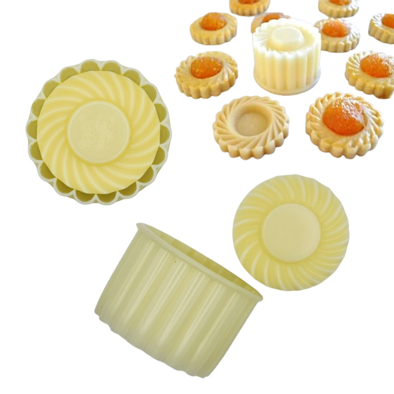 2 Pcs Pineapple Jam Tart Nastar Cookies Mold Presser Plunger Cutter Plastic Tool gallery
